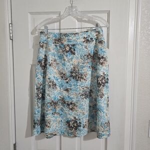 Talbots Silk/Cotton Midi Skirt Size 10